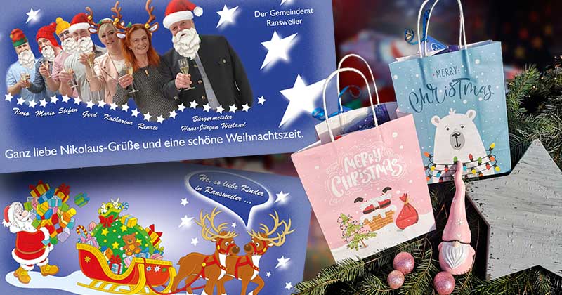 So sahen die Nikolaustüten aus, mit denen Nikolaus und Engelchen den Kindern in Ransweiler überraschten